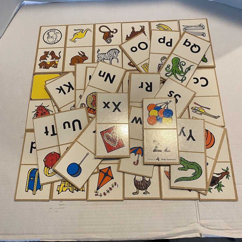 Vintage Judy Instructo Learning Wooden Alphabets Complete Lot Of 35